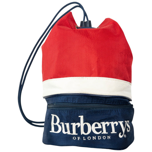 Vintage 80s Burberry Drawstring Bag | O/S, Navy