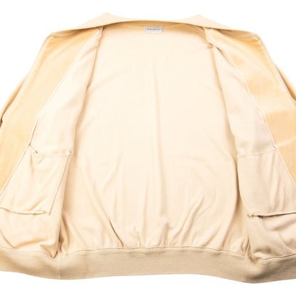Vintage 80s YSL Yves Saint Laurent Velour Bomber Jacket Size M | Medium, Beige