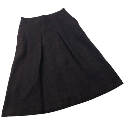 Vintage 90s Plantation By Issey Miyake Pleated Wool Skirt Womens Size W28 | W28, Brown