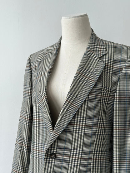 Burberry 1990s Check Single Breasted Blazer - S