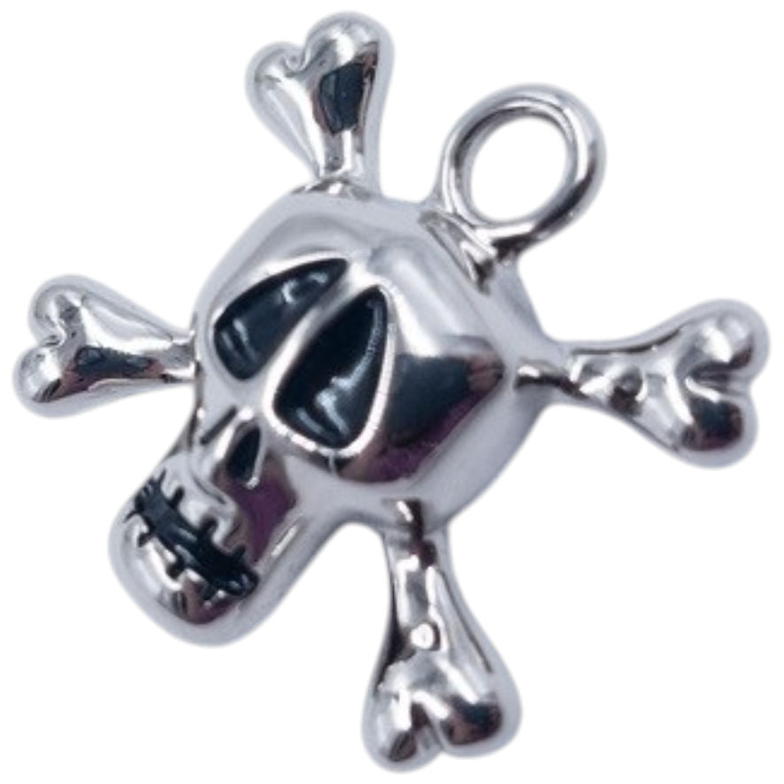 Vintage Stussy World Tribe Skull & Crossbones Jewellery Charm