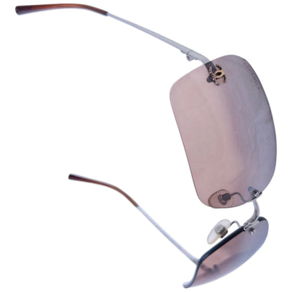 Vintage 2000s Chanel Rimless Sunglasses | O/S, Brown