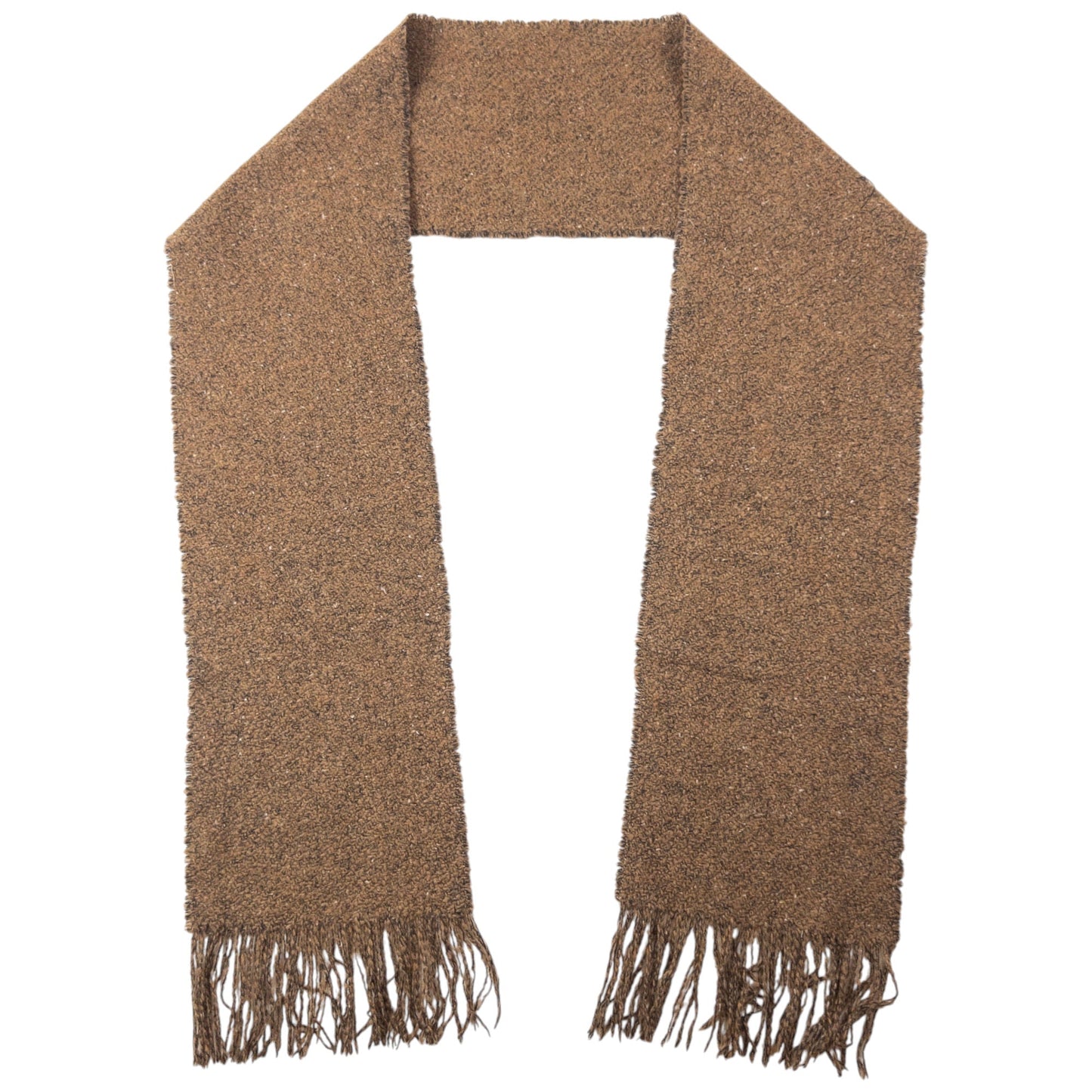 Vintage Burberry Wool Tassel Scarf | O/S, Brown