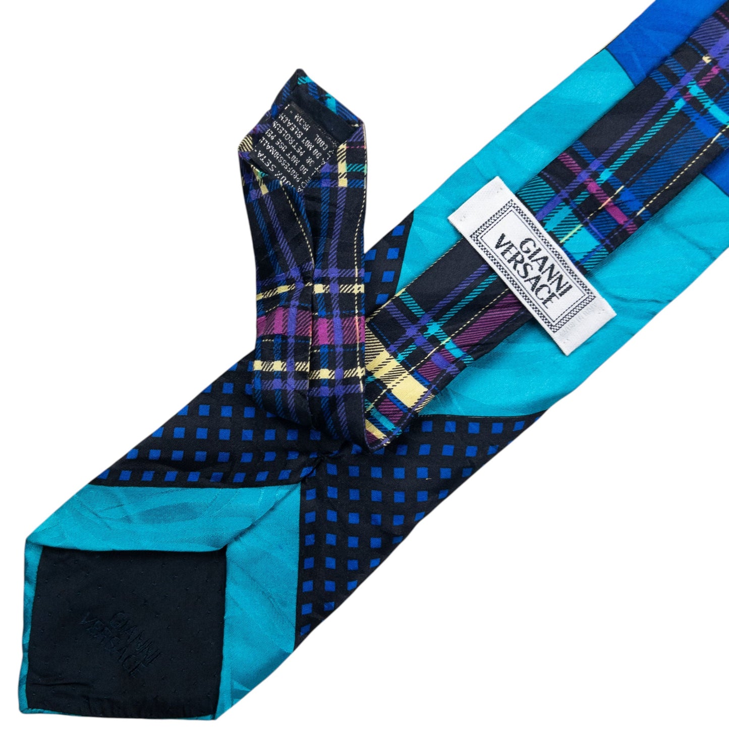 Vintage 90s Gianni Versace Pattern Medusa Silk Tie