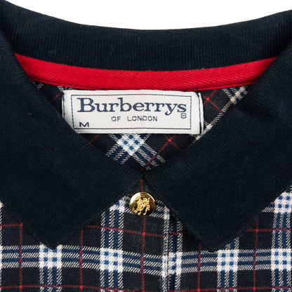 Vintage 90s Burberry Nova Check Polo Shirt Size XL | XL, Navy