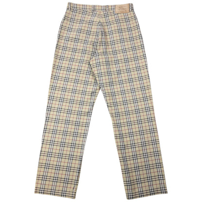 Vintage 2000s Burberry Nova Check Trousers Size W29 | W29, Beige