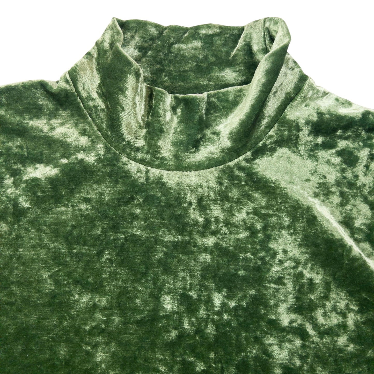 Vintage 2000s Issey Miyake Velour Turtleneck Jumper Womens Size L | Large, Green