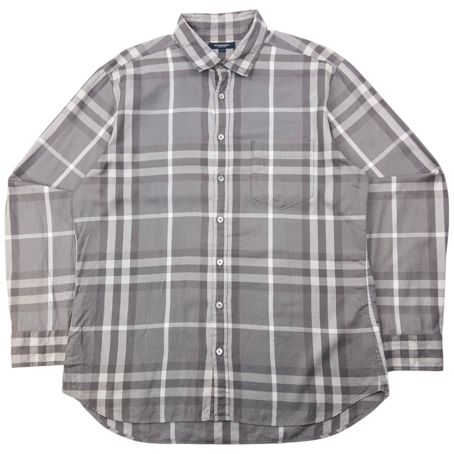 Vintage Burberry Nova Check Long Sleeve Button Up Shirt Size M