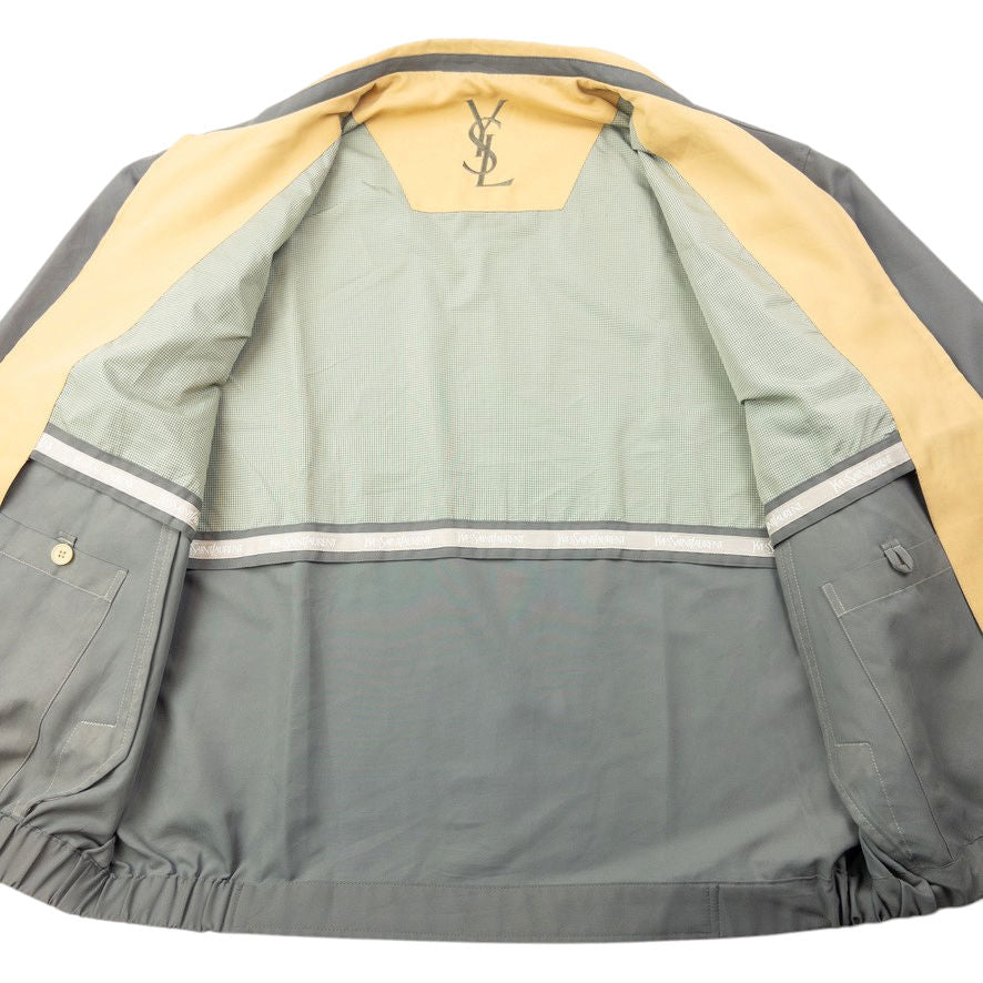 Vintage 90s YSL Yves Saint Laurent Harrington Jacket Size M | Medium, Grey