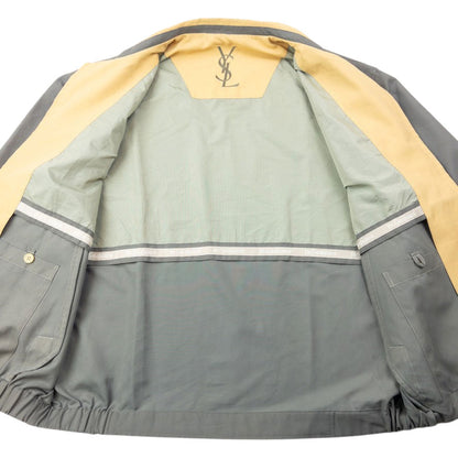 Vintage 90s YSL Yves Saint Laurent Harrington Jacket Size M | Medium, Grey