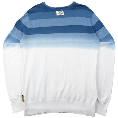 Vintage 2000s Armani Jeans Gradient Striped Jumper Size L | Large, Multicoloured