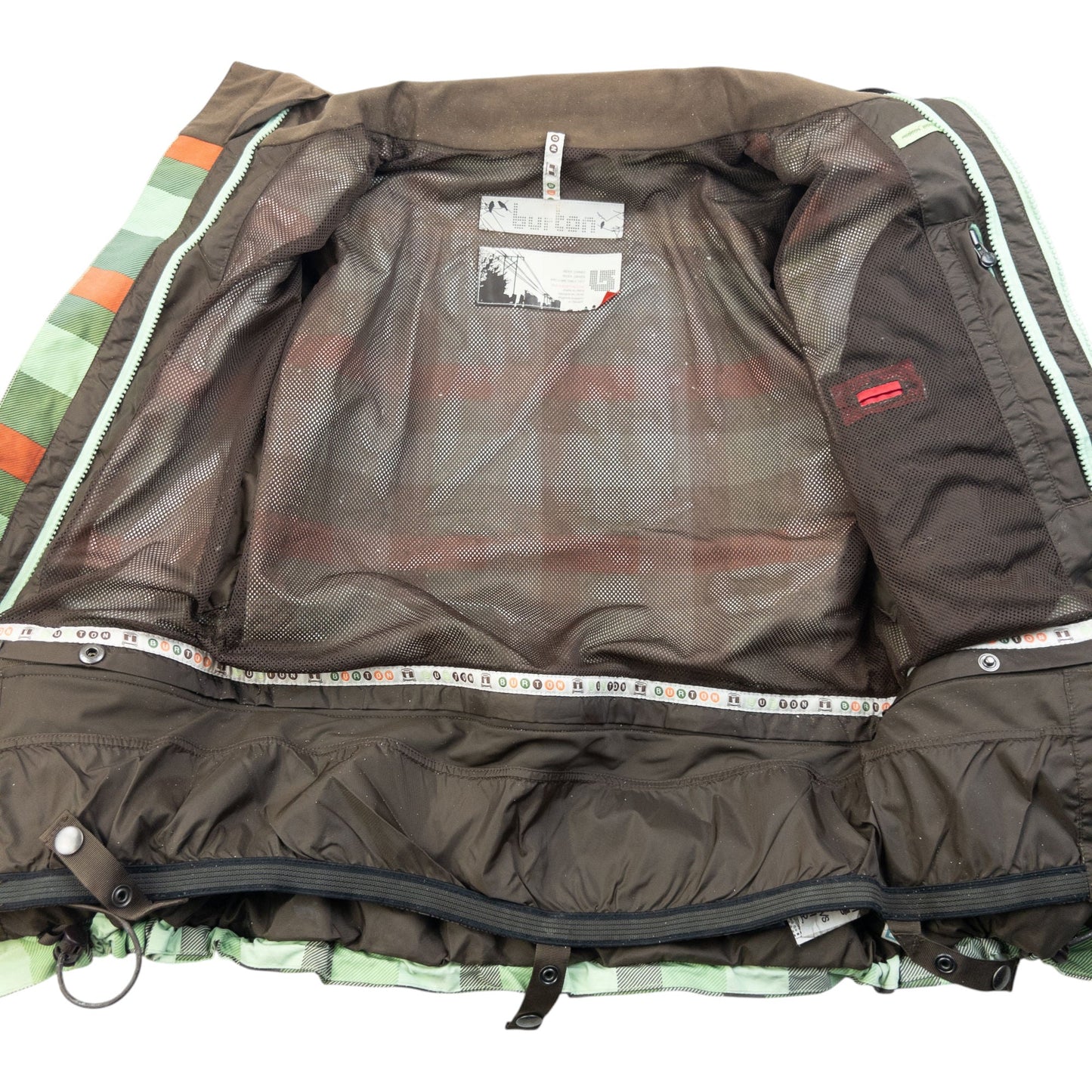 Vintage 2000s Burton City System Checkered Snowboarding Jacket Size XS | XS, Red