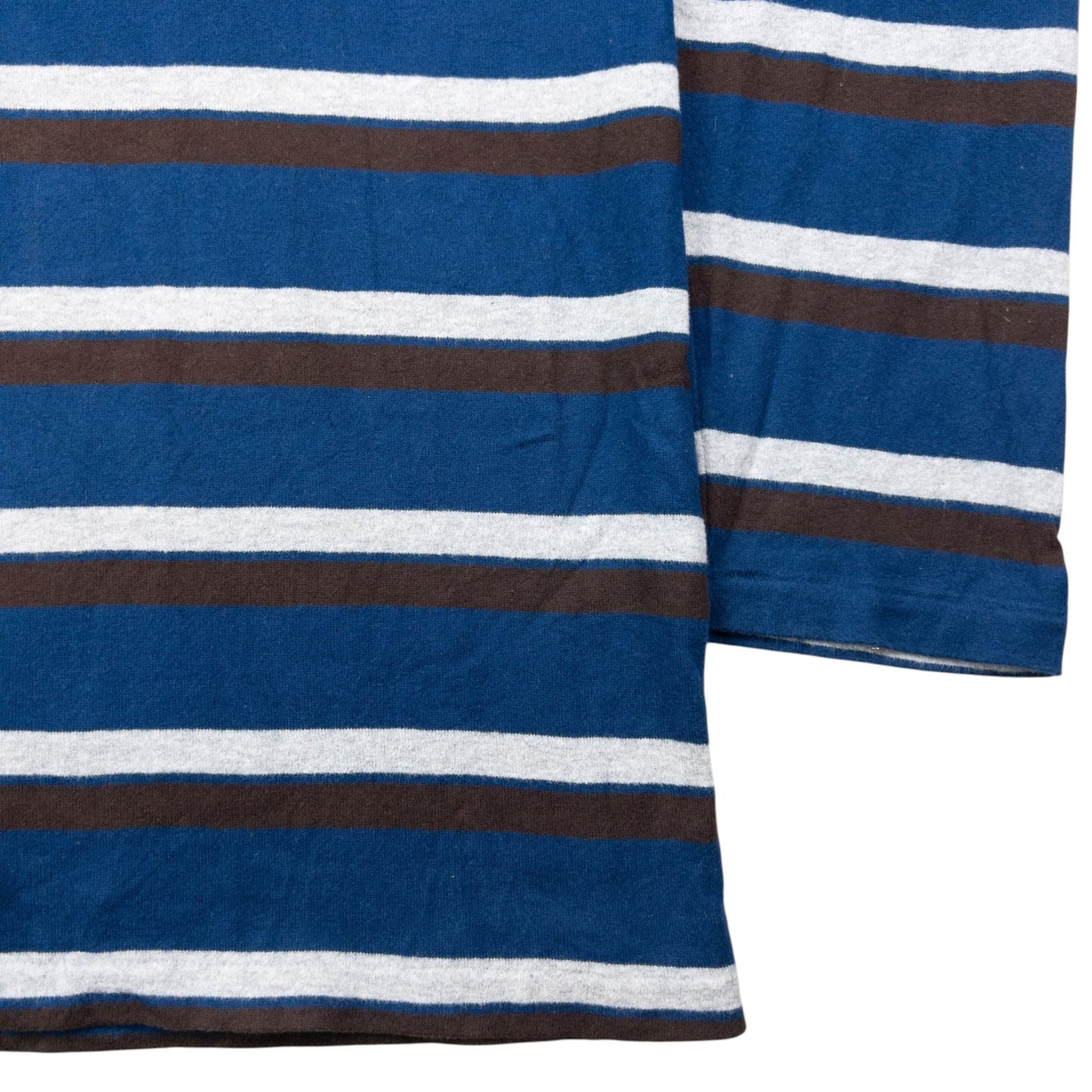 Vintage 90s Issey Miyake Striped Long Sleeve T Shirt Size M | Medium, Blue