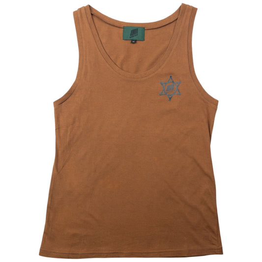 Vintage 80s Gaultier JUNIOR Sheriff Star Vest Top Womens Size M | Medium, Brown