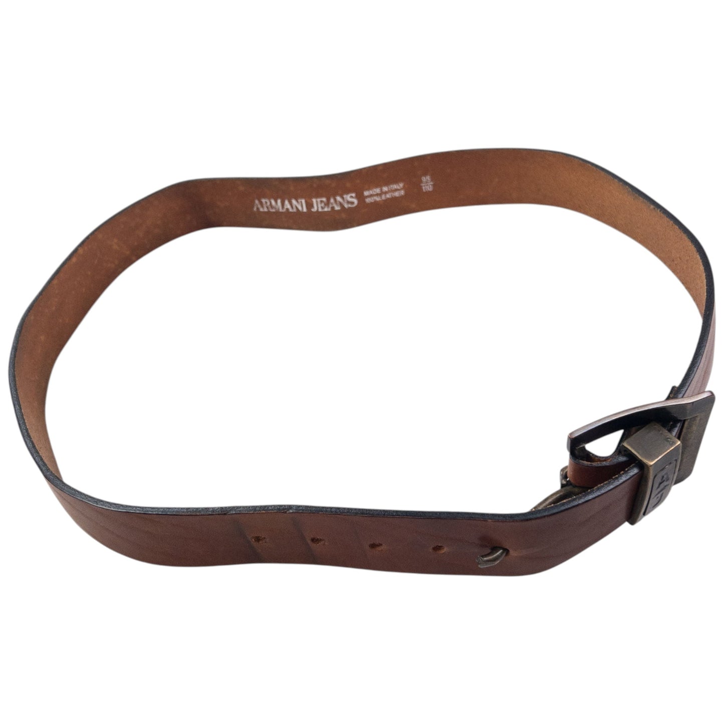 Vintage Armani Jeans Leather Belt Size W34