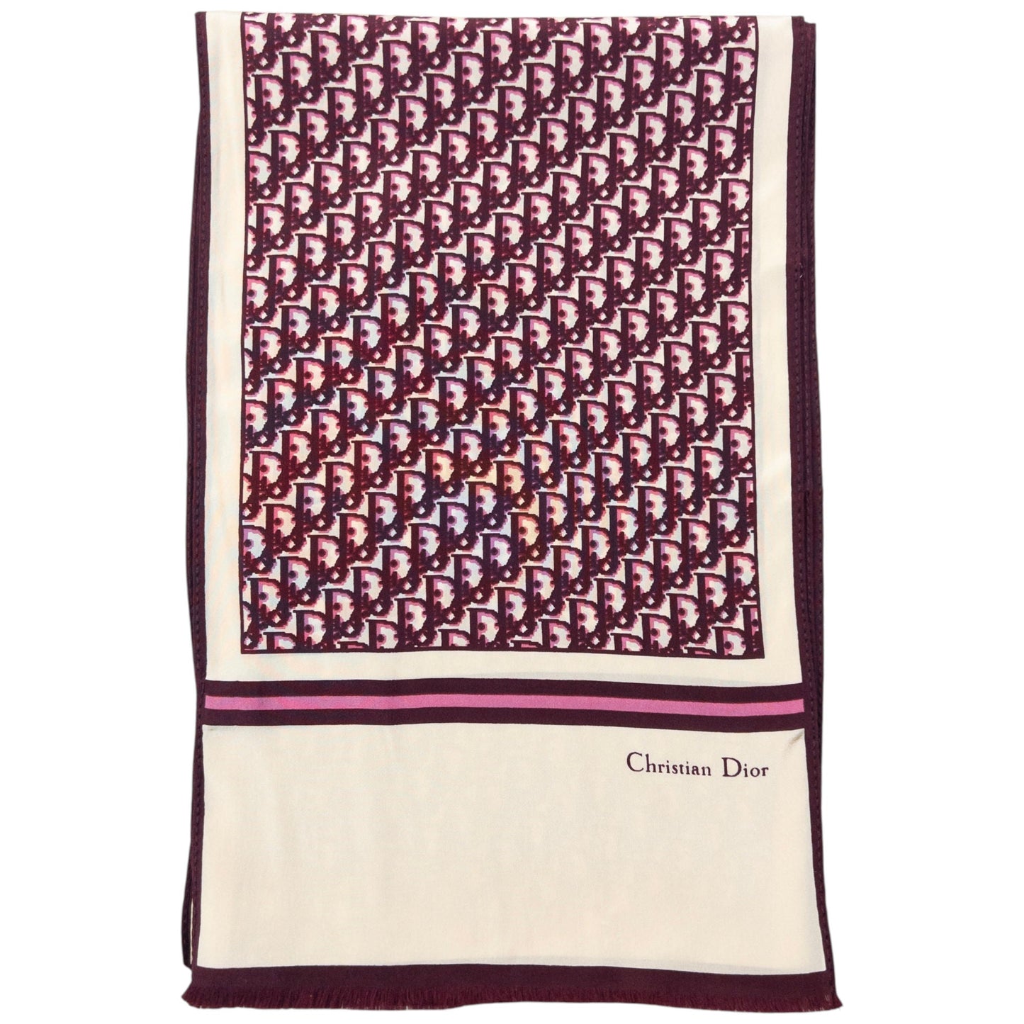 Vintage 80s Dior Monogram Silk Scarf