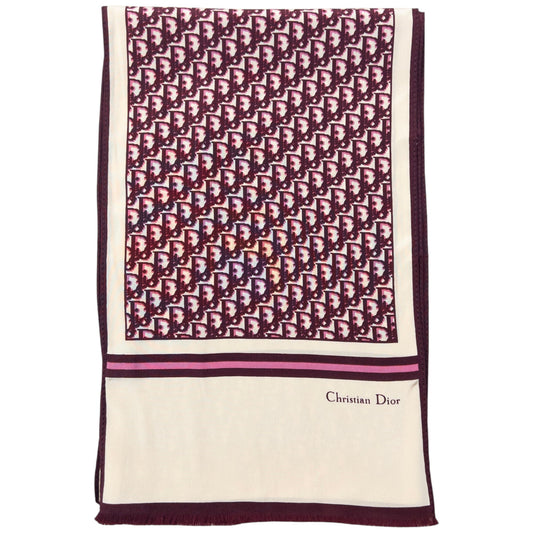 Vintage 80s Dior Monogram Silk Scarf