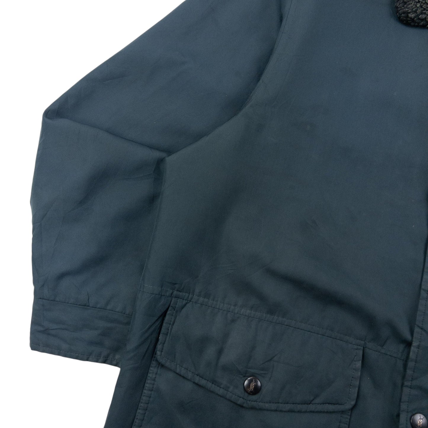 Vintage 90s YSL Yves Saint Laurent Fleece Collar Jacket Size L