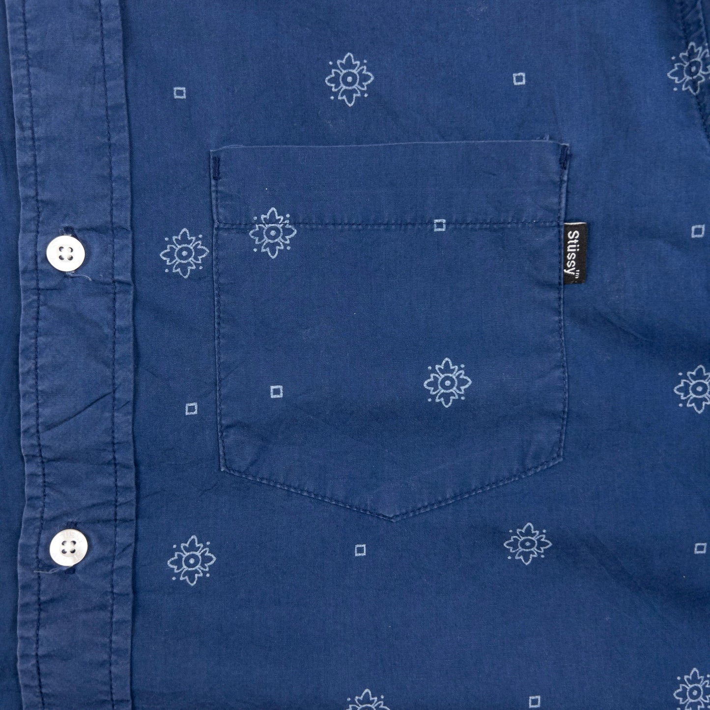 Vintage Stussy Long Sleeve Button Up Shirt Size M