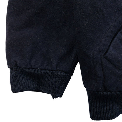 Vintage 90s Hugo Boss Cashmere Bomber Jacket Size L | Large, Navy