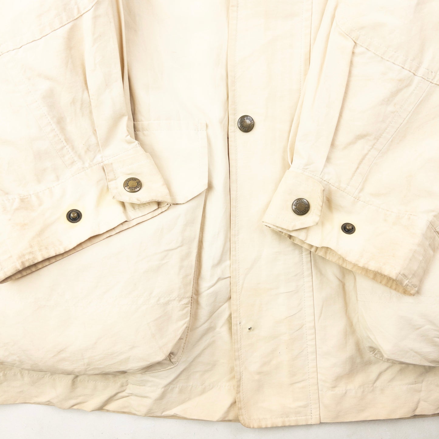 Vintage 80s Burberry Zip Up Jacket Size M | Medium, Cream