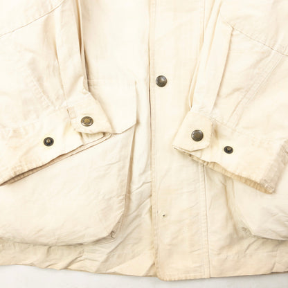 Vintage 80s Burberry Zip Up Jacket Size M | Medium, Cream