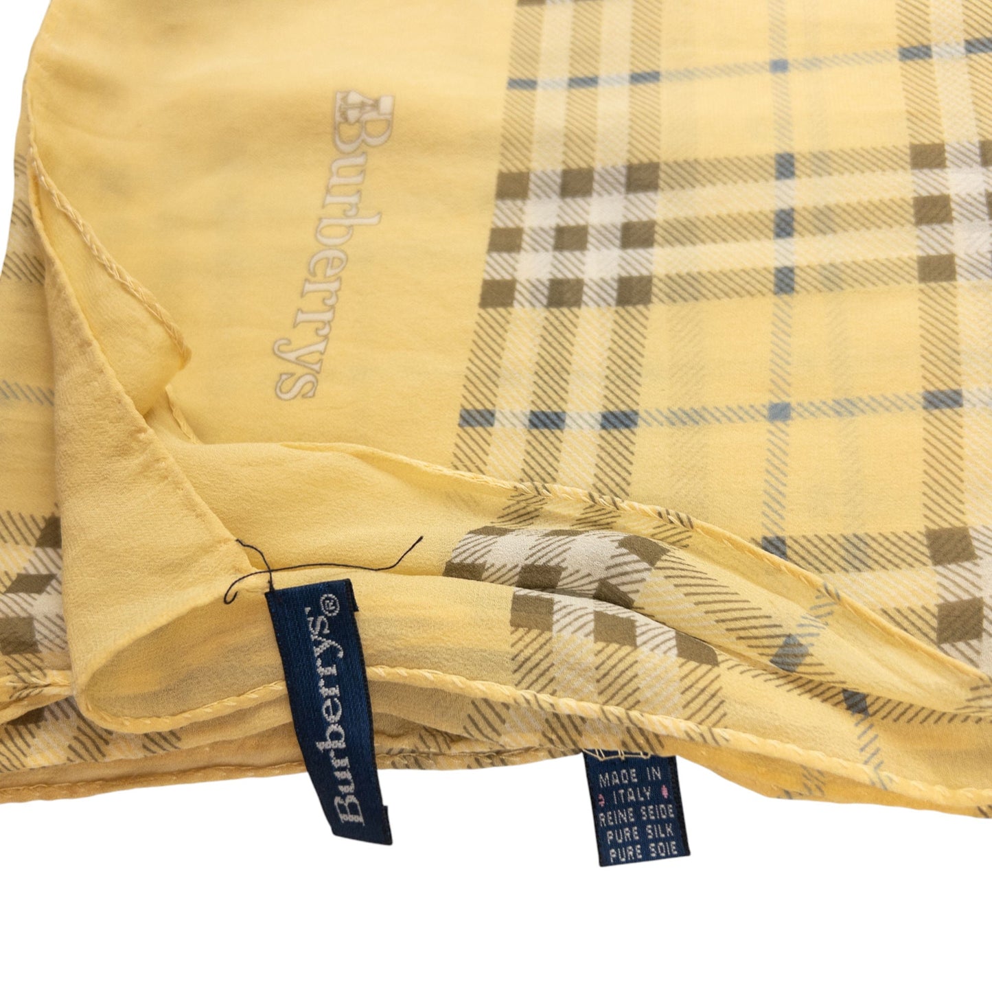 Vintage Burberry Nova Check Sheer Silk Scarf