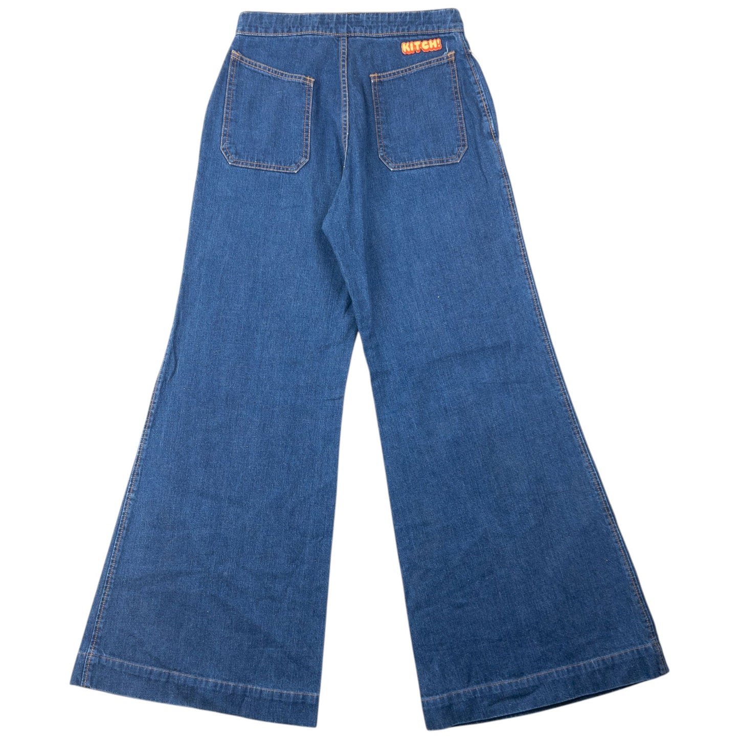 Vintage 90s Hysteric Glamour KITCH! Flared Denim Jeans Womens Size W25 | W25, Blue
