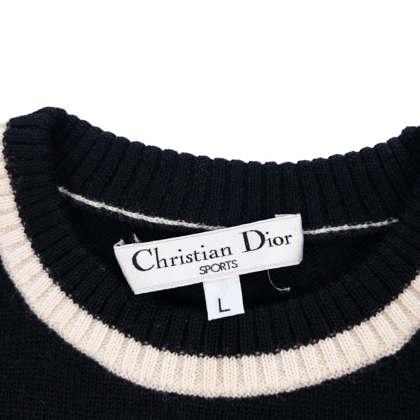 Vintage Christian Dior Sports 100% Wool Knit Jumper Woman's Size S
