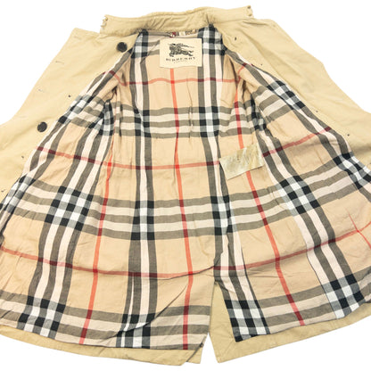 Vintage 2000s Burberry Nova Check Lined Trench Jacket Womens Size S | Small, Beige