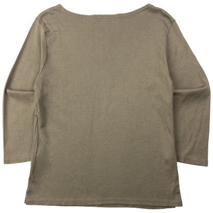 Vintage 90s Yohji Yamamoto Long Sleeve T Shirt Womens Size M | Medium, Brown