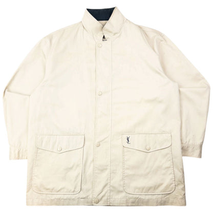 Vintage 90s YSL Yves Saint Laurent Zip Up Jacket Size XL | XL, Cream