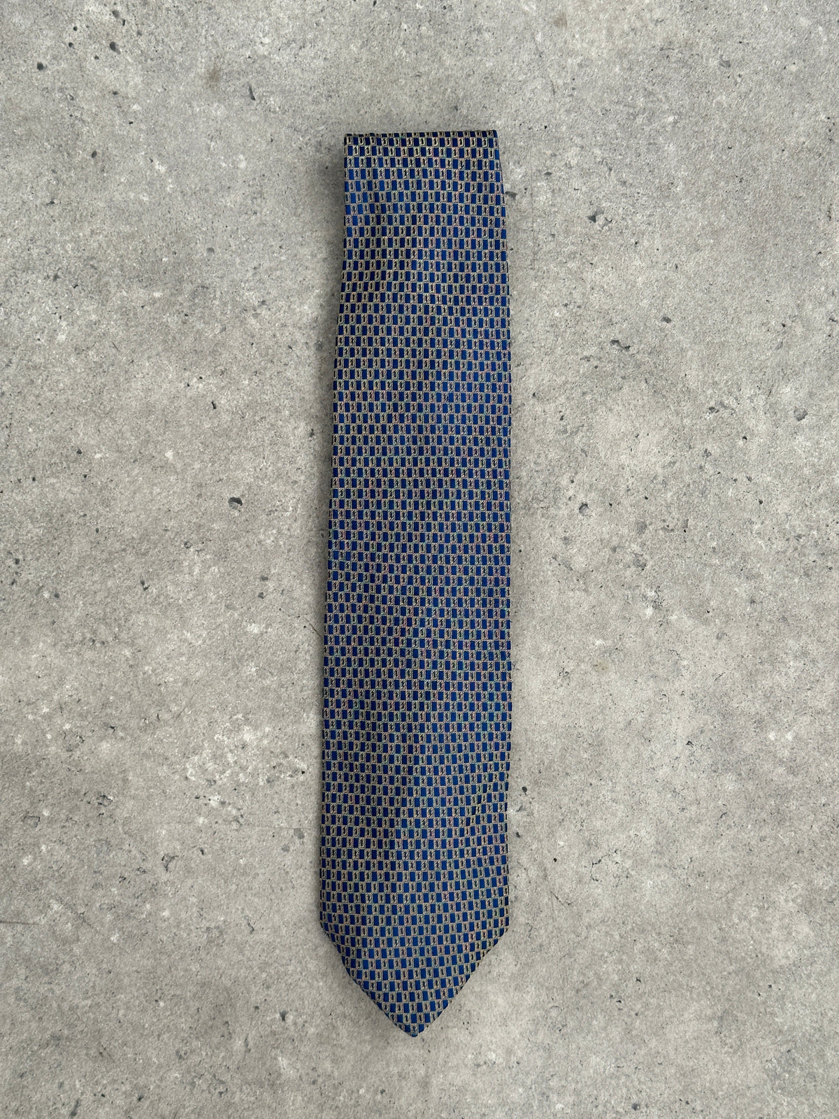 Vintage 1990s Pure Silk Geometric Tie