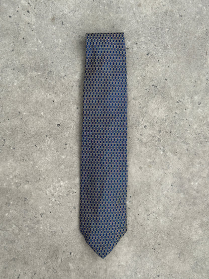 Vintage 1990s Pure Silk Geometric Tie