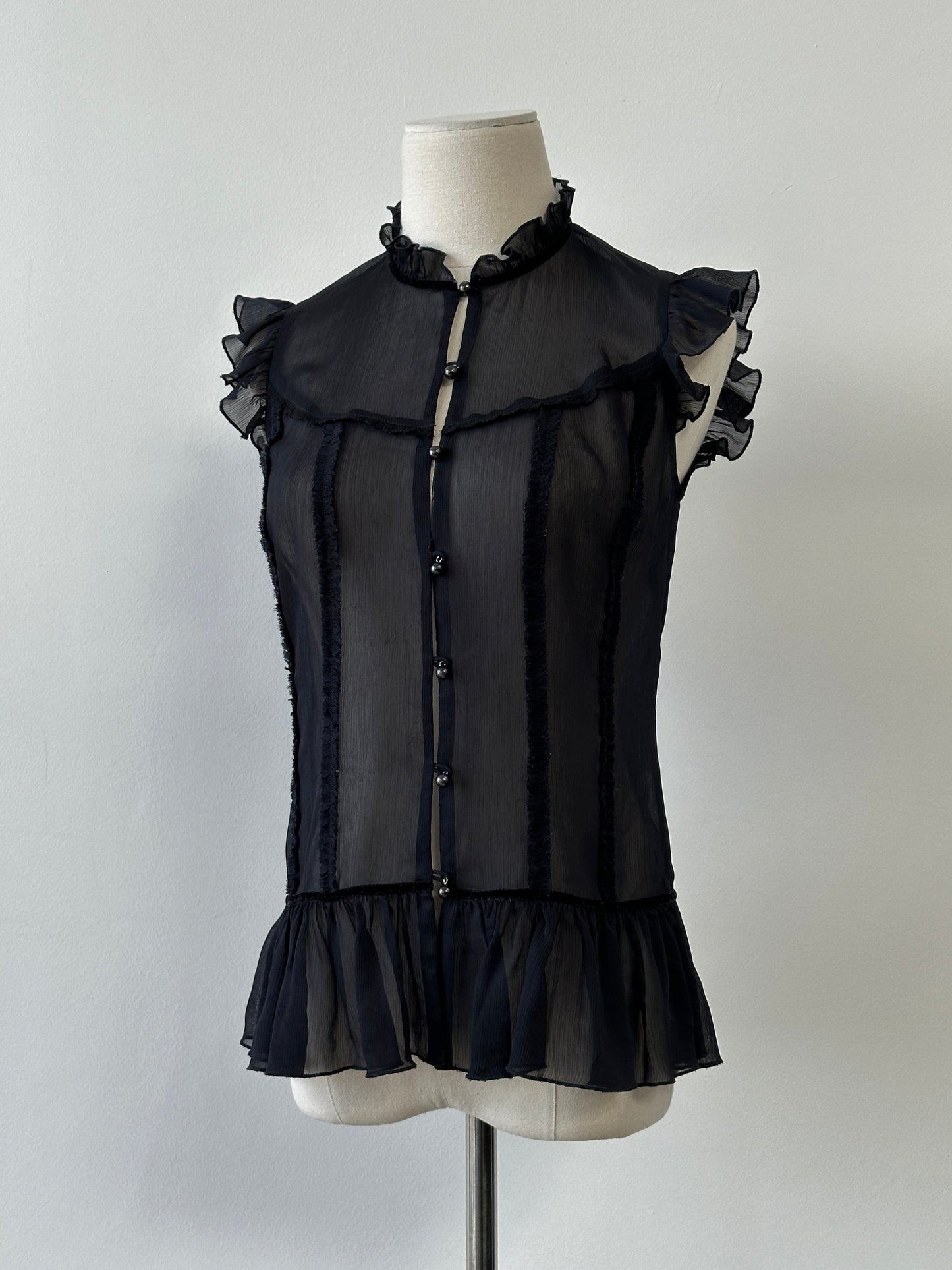 Vintage 2000s Sheer Sleeveless Top - S