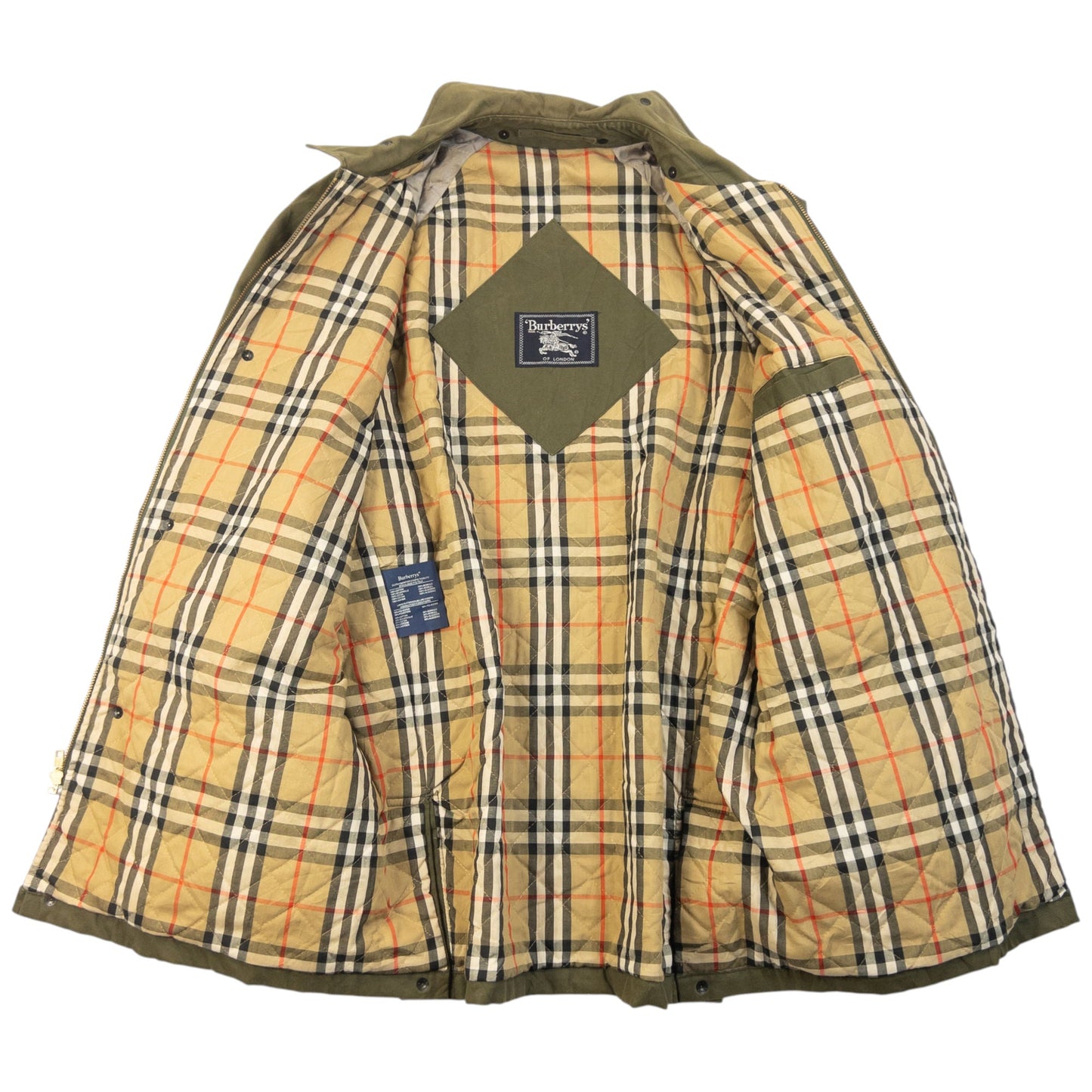 Vintage 90s Burberry Nova Check Lined Jacket Size XL | XL, Green