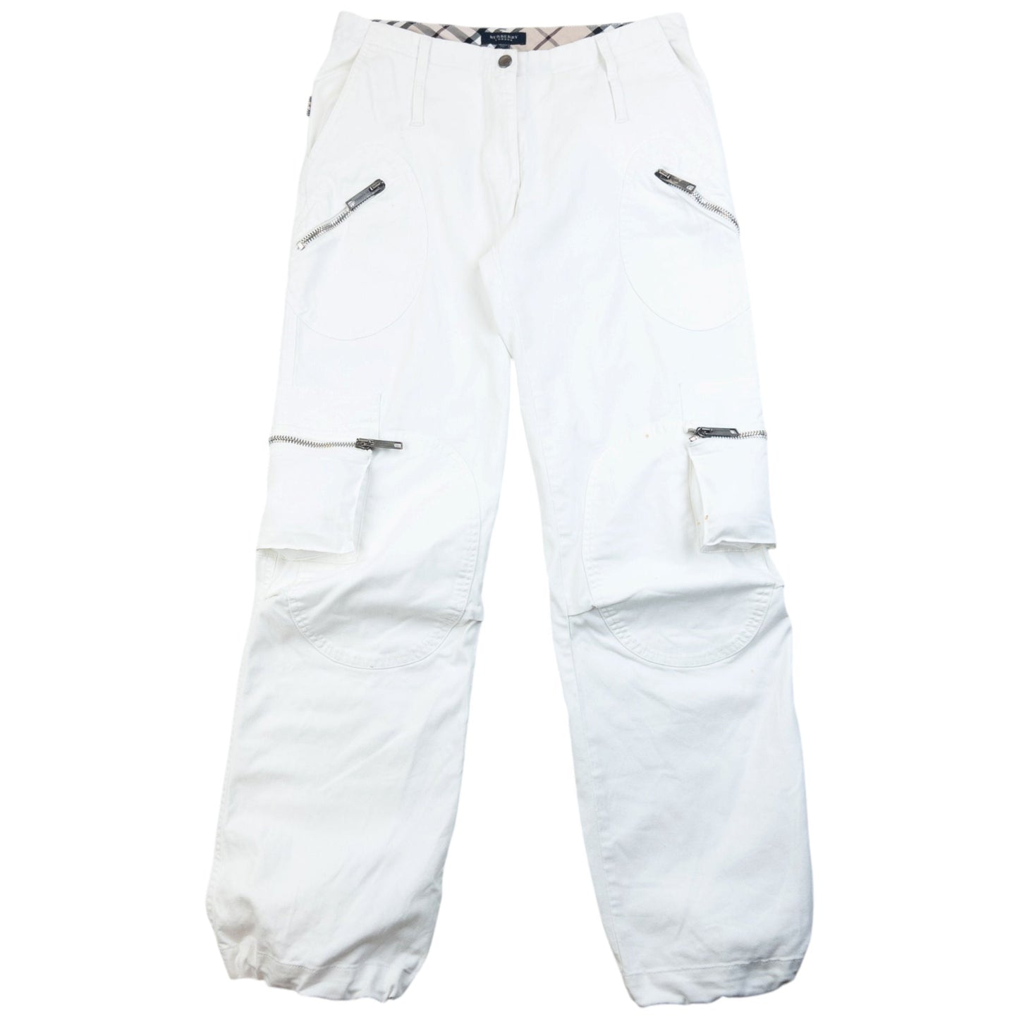 Vintage 2000s Burberry Cargo Trousers Size W31 | W31, White