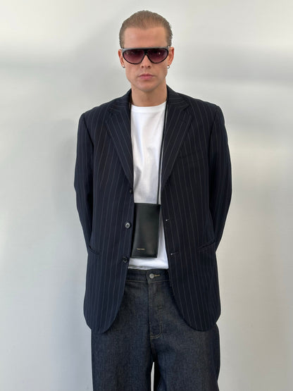 Loro Piana x Giorgio Di Napoli 1990s Wool Cashmere Striped Blazer - 42R