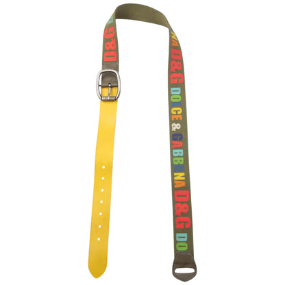 Vintage 2000s Dolce & Gabbana Rainbow Print Belt Size XL | O/S, Multicoloured