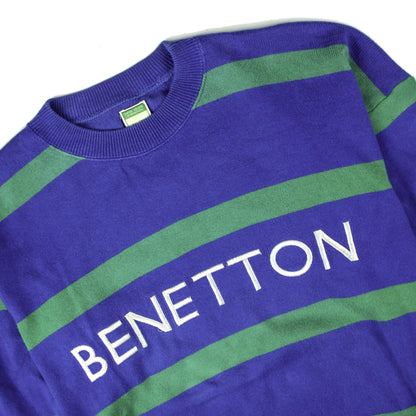 BENETTON 90S STRIPED SWEATER  (S)