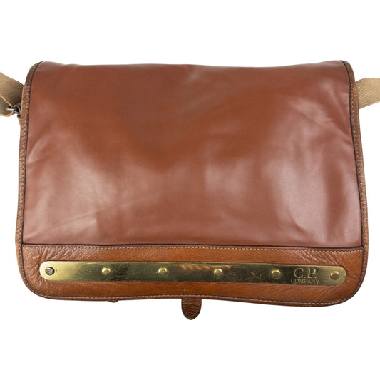 Vintage CP Company Leather Messenger Crossbody Bag