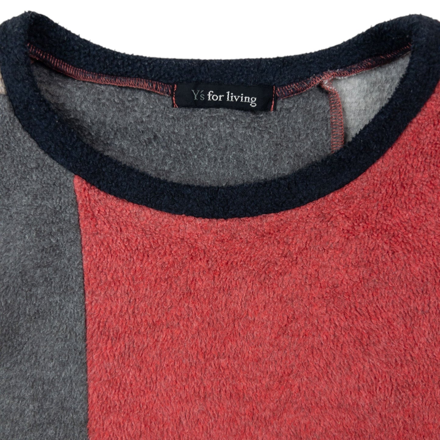 Vintage 90s Yohji Yamamoto Colour Block Fleece Sweatshirt Size XS | XS, Grey
