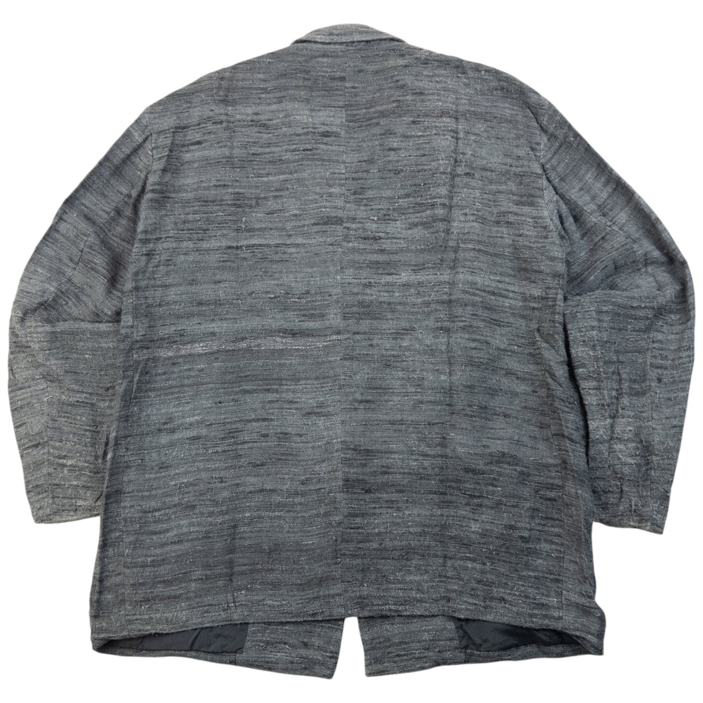 Vintage 2000s Issey Miyake Woven Blazer Jacket Size L | Large, Grey