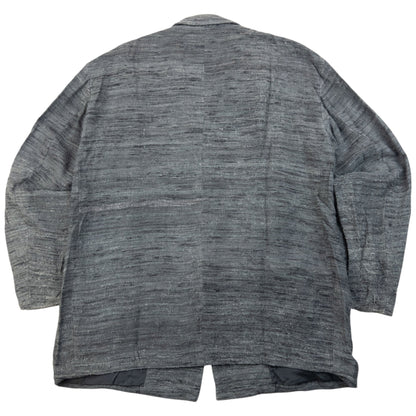 Vintage 2000s Issey Miyake Woven Blazer Jacket Size L | Large, Grey