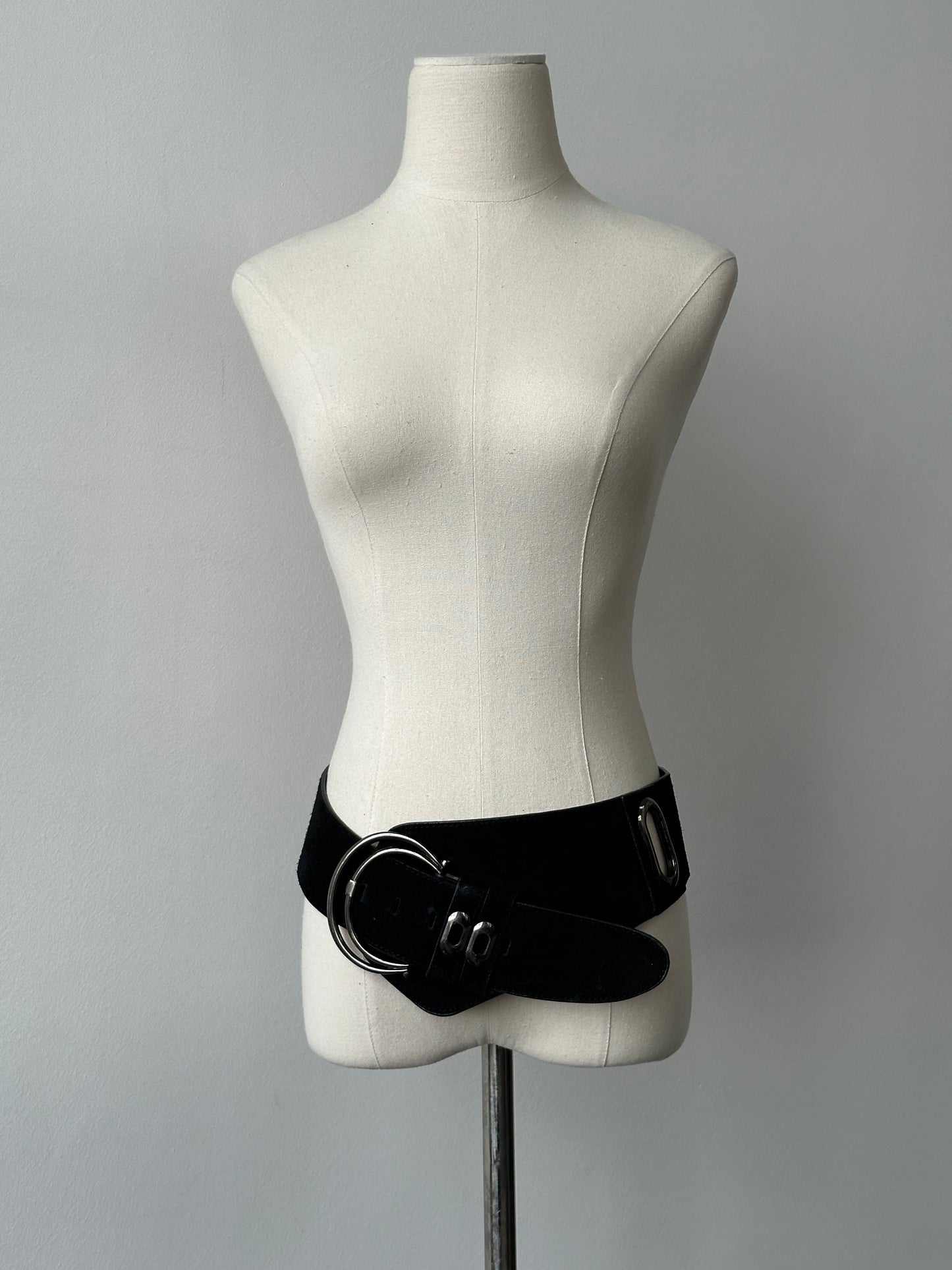 Vintage 1990s Suede Chunky Belt - W33-37