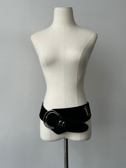 Vintage 1990s Suede Chunky Belt - W33-37