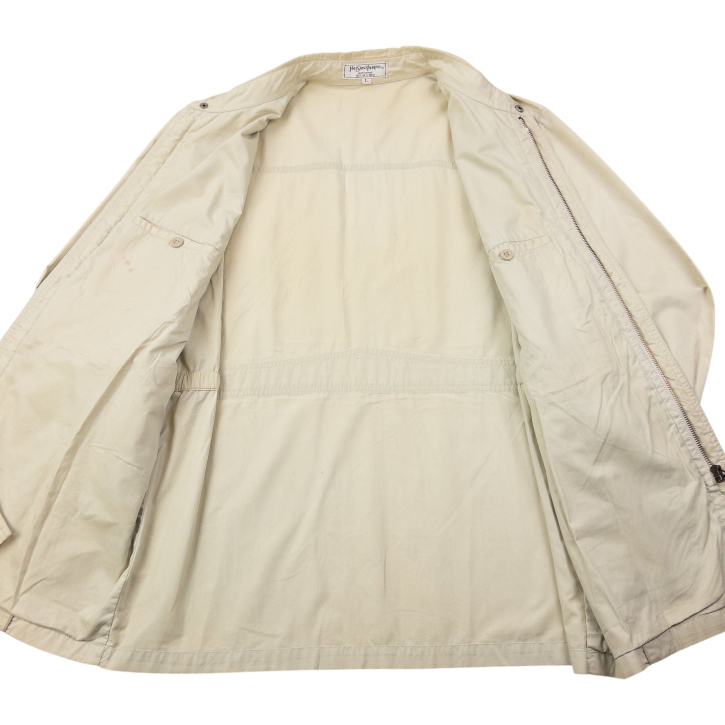 Vintage 80s YSL Yves Saint Laurent Zip Up Jacket Size M