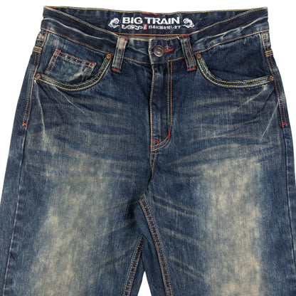 Vintage Big Train Embroidered Devils Japanese Denim Jeans Size W31