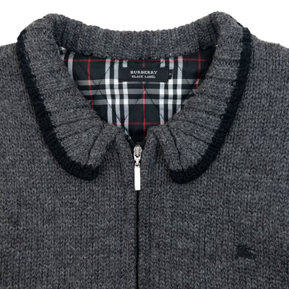 Vintage 2000s Burberry Black Label Nova Check Lined Wool Knit Jacket Size S | Small, Multicoloured