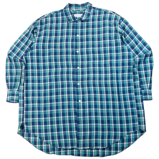 Vintage 90s Comme Des Garçons Robe De Chambre Button Up Shirt Size L | Large, Blue